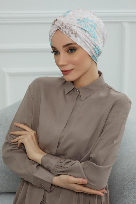عمامة فورية بنمط مهراجا مع خيارات أنماط مختلفة، غطاء رأس عمامة مرن منقوش مصنوع من القطن الناعم، B-4YD
