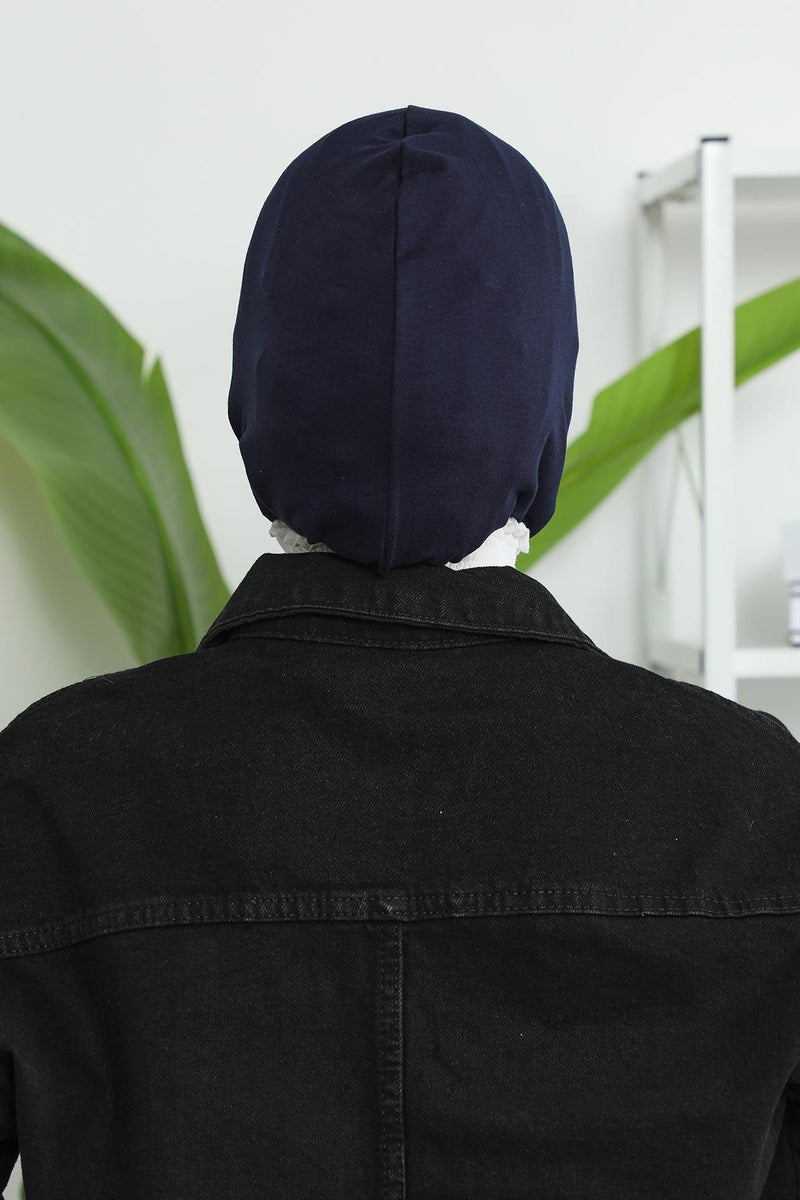 غطاء رأس من القطن بتصميم بسيط تحت الوشاح، غطاء رأس داخلي ناعم وجيد التهوية، غطاء رأس نينجا من القطن سهل الارتداء، TB-4