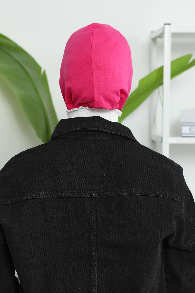 غطاء رأس من القطن بتصميم بسيط تحت الوشاح، غطاء رأس داخلي ناعم وجيد التهوية، غطاء رأس نينجا من القطن سهل الارتداء، TB-4