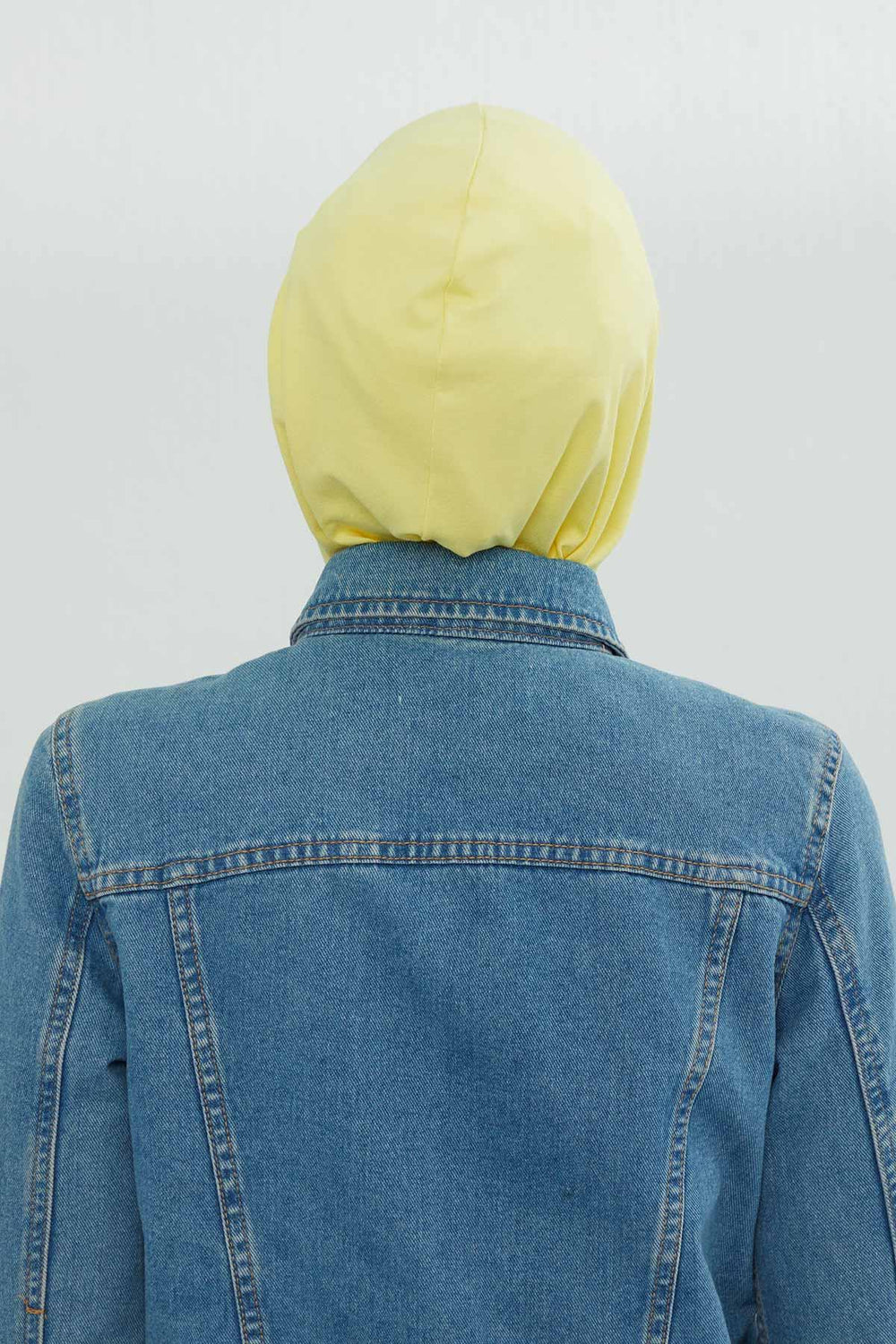 Minimalist Design Cotton Under Scarf Bonnet, Soft and Breathable Inner Hijab Cap, Easy Wear Cotton Bonnet Turban Ninja Cap,TB-4 Yellow