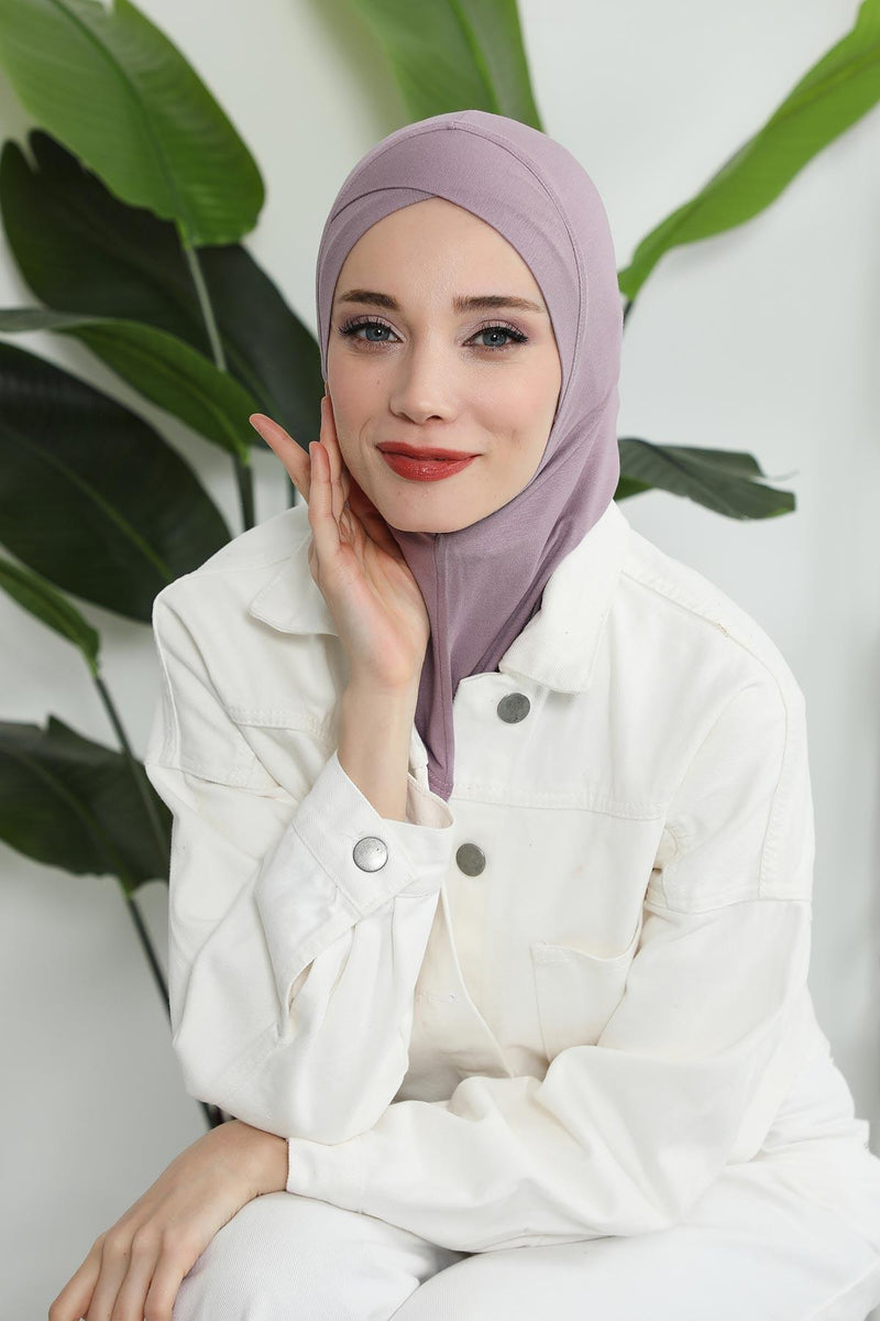 غطاء رأس من القطن بتصميم بسيط تحت الوشاح، غطاء رأس داخلي ناعم وجيد التهوية، غطاء رأس نينجا من القطن سهل الارتداء، TB-4