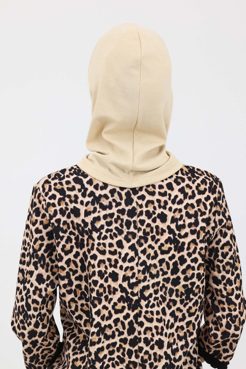 Minimalist Ribbed Inner Turban Bonnet for Women, One-Size Polyviscose Hijab Underscarf, Stretchable Inner Hijab Instant Turban Bonnet,TB-5RB