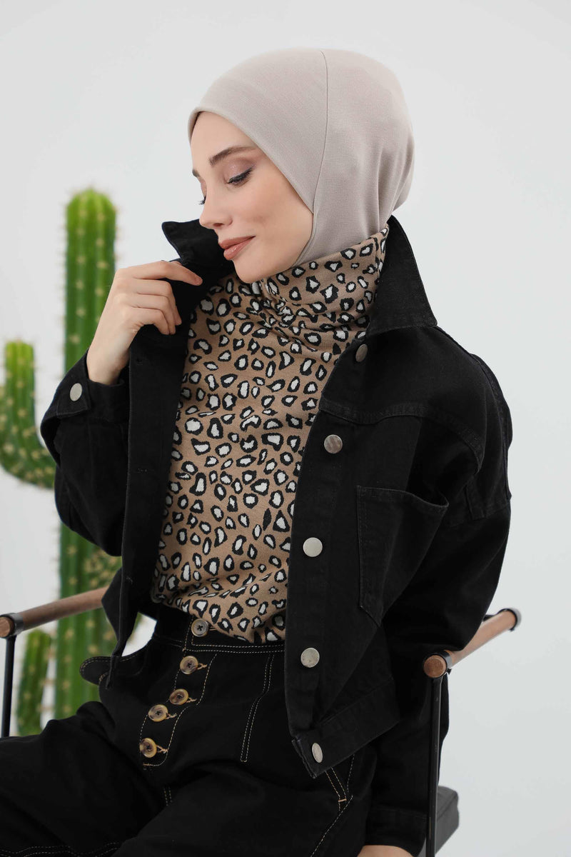 Minimalist Ribbed Inner Turban Bonnet for Women, One-Size Polyviscose Hijab Underscarf, Stretchable Inner Hijab Instant Turban Bonnet,TB-5RB