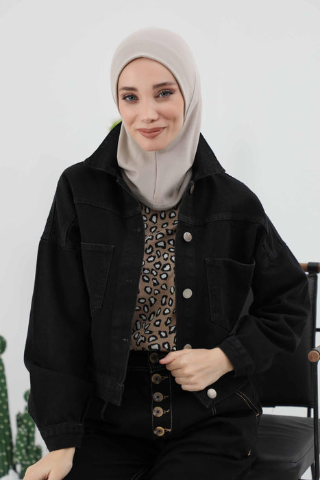 Minimalistische gerippte Turban-Innenhaube für Frauen, Einheitsgröße Polyviskose-Hijab-Untertuch, dehnbare innere Hijab-Instant-Turban-Haube, TB-5RB