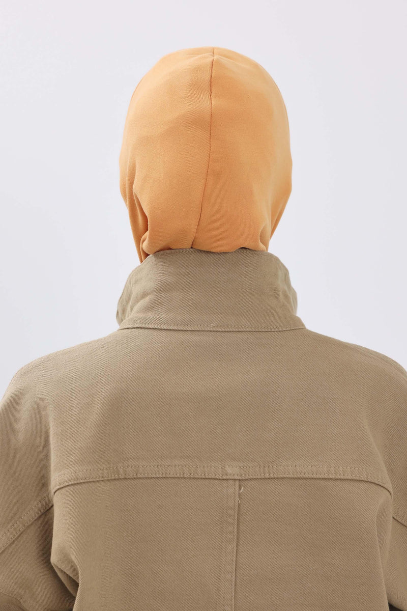 Minimalist Ribbed Inner Turban Bonnet for Women, One-Size Polyviscose Hijab Underscarf, Stretchable Inner Hijab Instant Turban Bonnet,TB-5RB