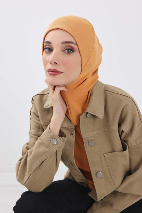 Minimalistische gerippte Turban-Innenhaube für Frauen, Einheitsgröße Polyviskose-Hijab-Untertuch, dehnbare innere Hijab-Instant-Turban-Haube, TB-5RB