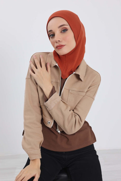 Minimalistische gerippte Turban-Innenhaube für Frauen, Einheitsgröße Polyviskose-Hijab-Untertuch, dehnbare innere Hijab-Instant-Turban-Haube, TB-5RB