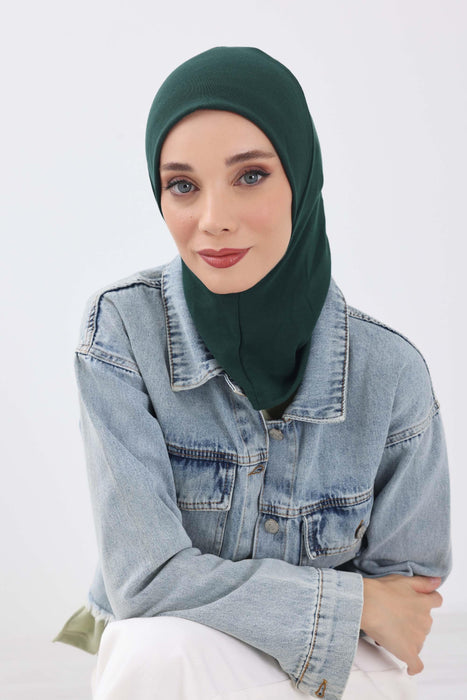 Minimalistische gerippte Turban-Innenhaube für Frauen, Einheitsgröße Polyviskose-Hijab-Untertuch, dehnbare innere Hijab-Instant-Turban-Haube, TB-5RB