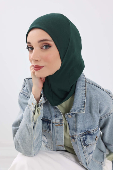 Minimalistische gerippte Turban-Innenhaube für Frauen, Einheitsgröße Polyviskose-Hijab-Untertuch, dehnbare innere Hijab-Instant-Turban-Haube, TB-5RB
