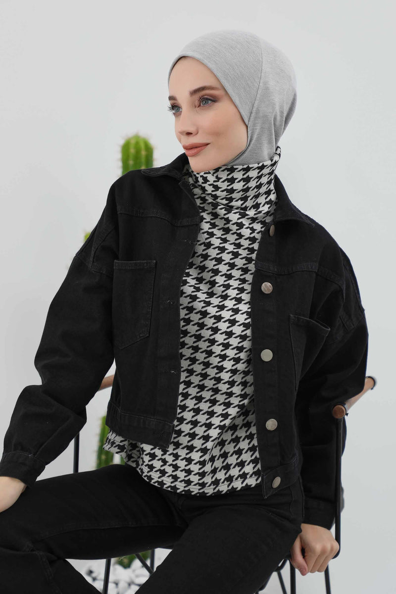 Minimalist Ribbed Inner Turban Bonnet for Women, One-Size Polyviscose Hijab Underscarf, Stretchable Inner Hijab Instant Turban Bonnet,TB-5RB