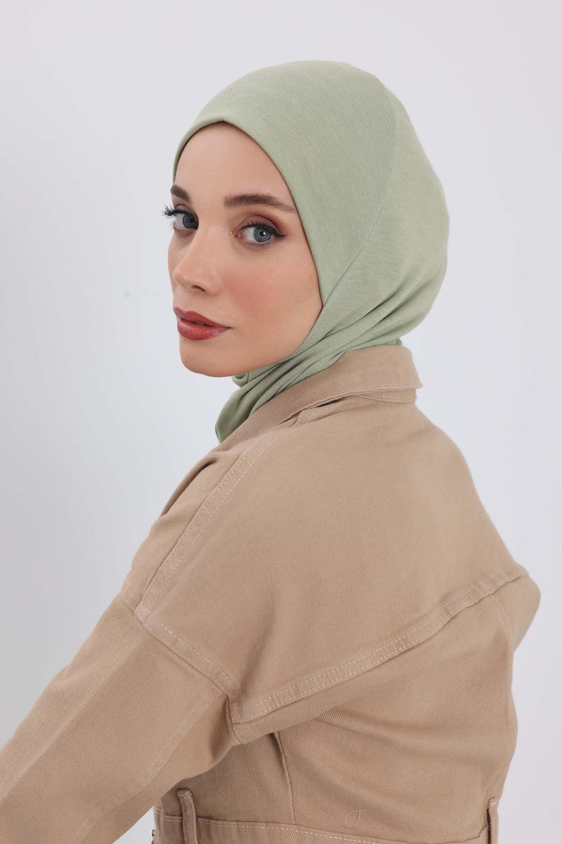 Minimalist Ribbed Inner Turban Bonnet for Women, One-Size Polyviscose Hijab Underscarf, Stretchable Inner Hijab Instant Turban Bonnet,TB-5RB