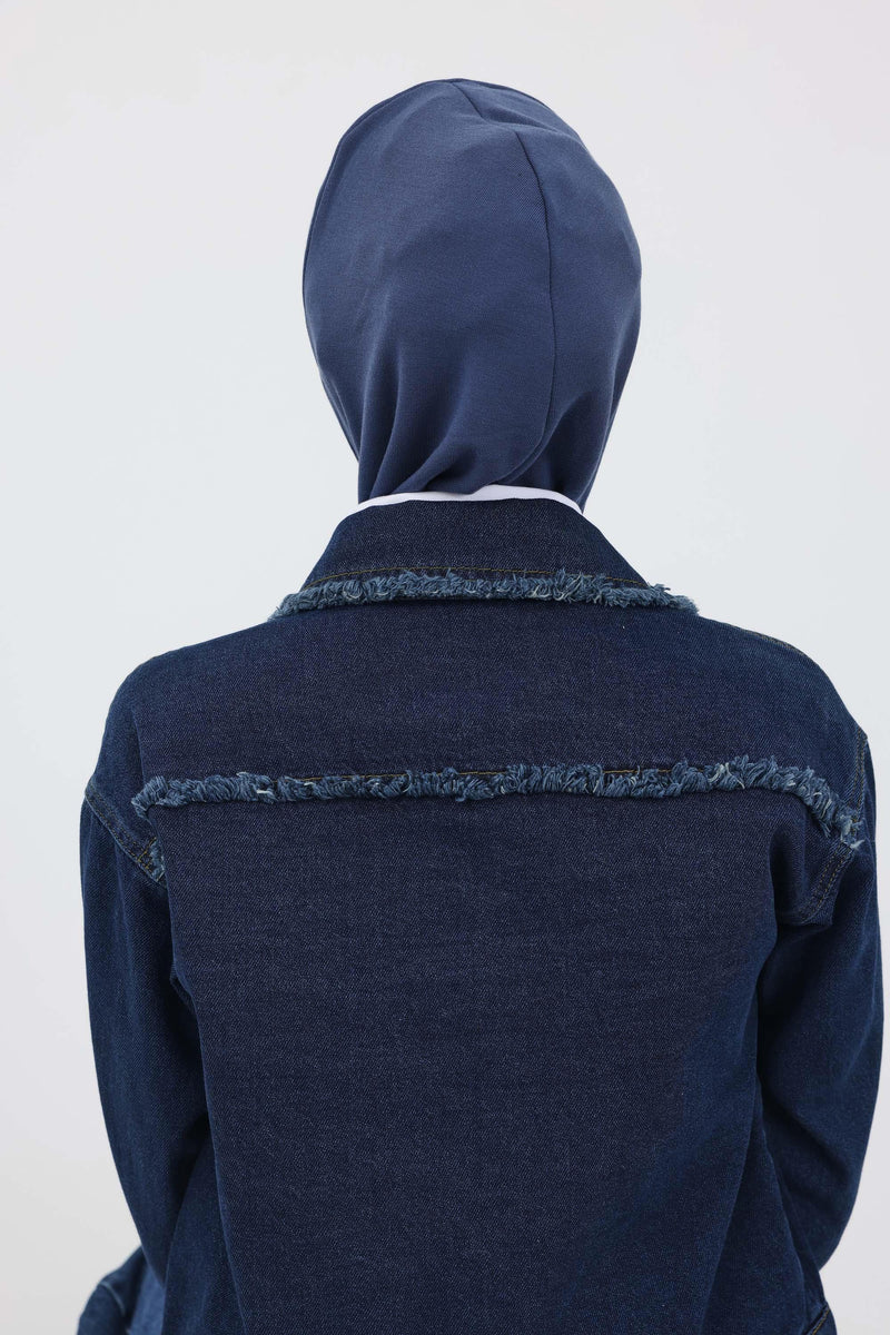 Minimalist Ribbed Inner Turban Bonnet for Women, One-Size Polyviscose Hijab Underscarf, Stretchable Inner Hijab Instant Turban Bonnet,TB-5RB