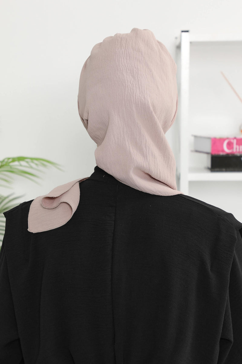 Modest Fashion Instant Aerobin Turban with Leopard Pattern Accessory, Pre-Tied Aerobin Hijab with Chic Metal Accessory,HT-11A