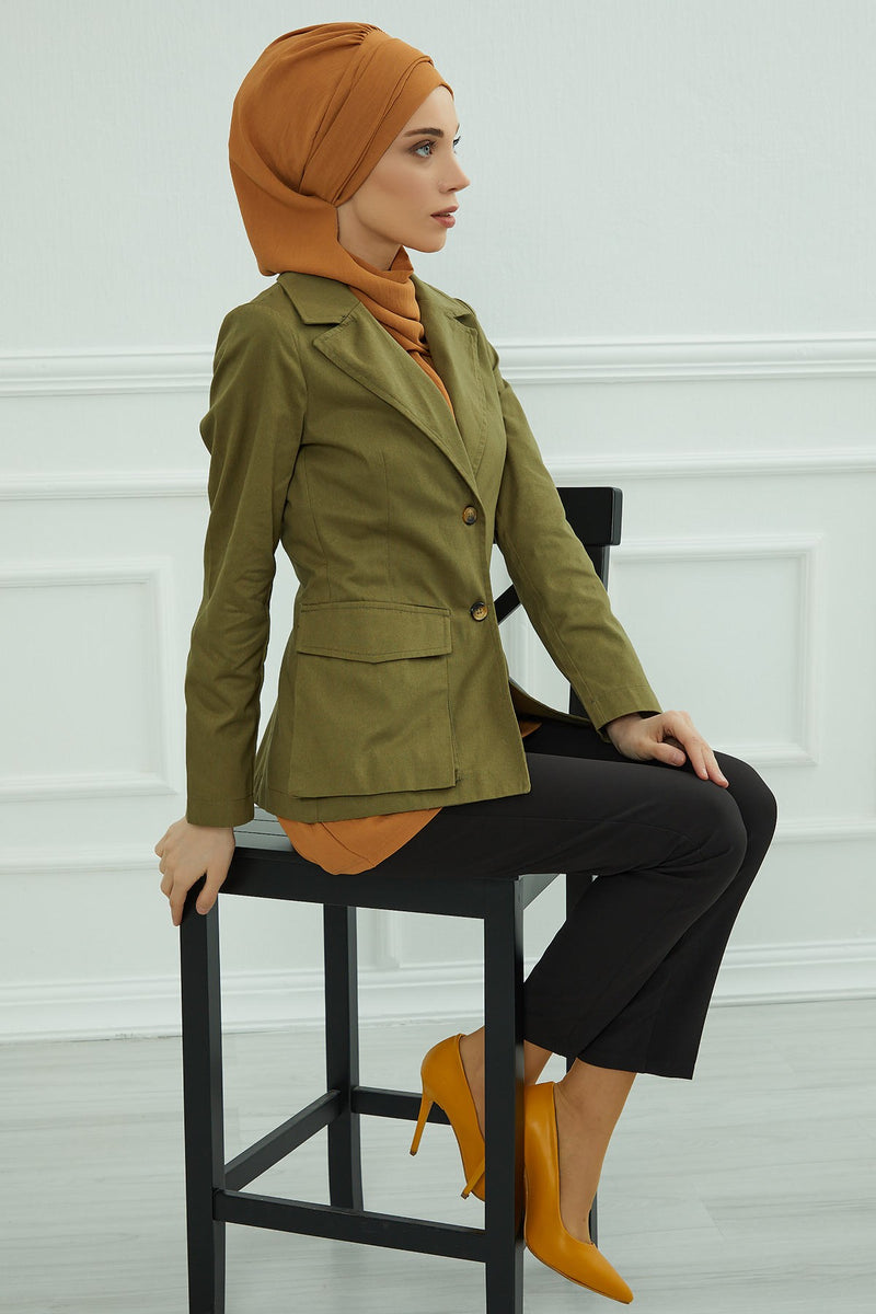 Modest Fashion Instant Aerobin Turban with Leopard Pattern Accessory, Pre-Tied Aerobin Hijab with Chic Metal Accessory,HT-11A