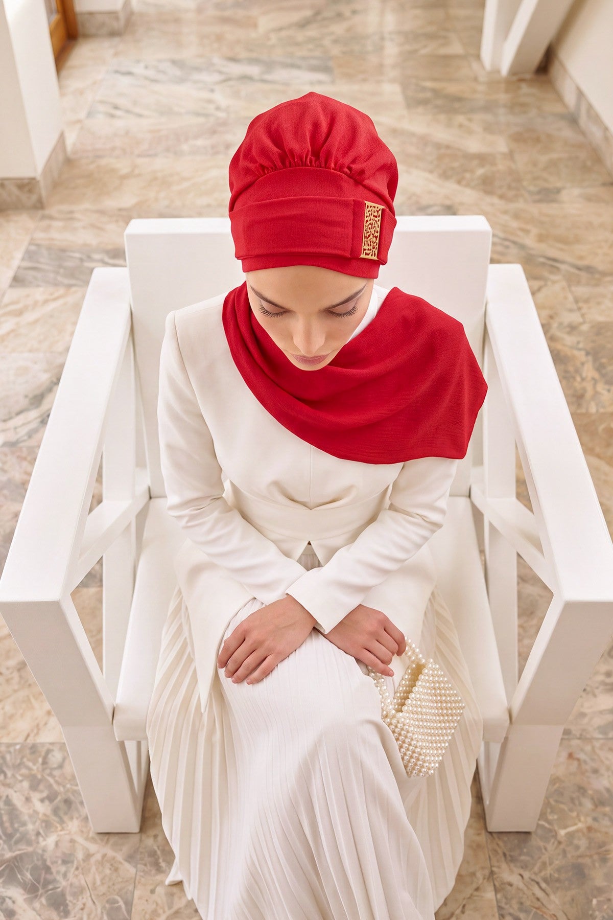 Modest Fashion Instant Aerobin Turban with Leopard Pattern Accessory, Pre-Tied Aerobin Hijab with Chic Metal Accessory,HT-11A