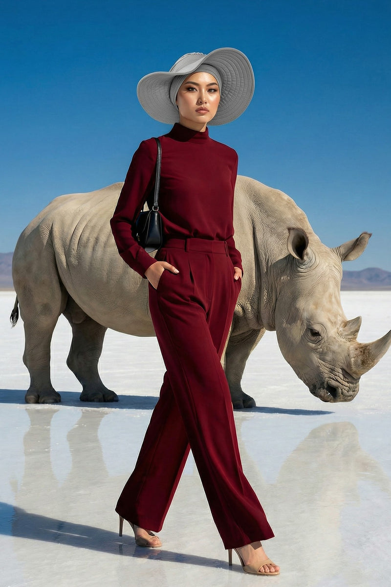 Modest Sun Protective Turban Bonnet with Removable Bow Brim for Women, 2-in-1 Hijab Hat with Removable Brim,S-4