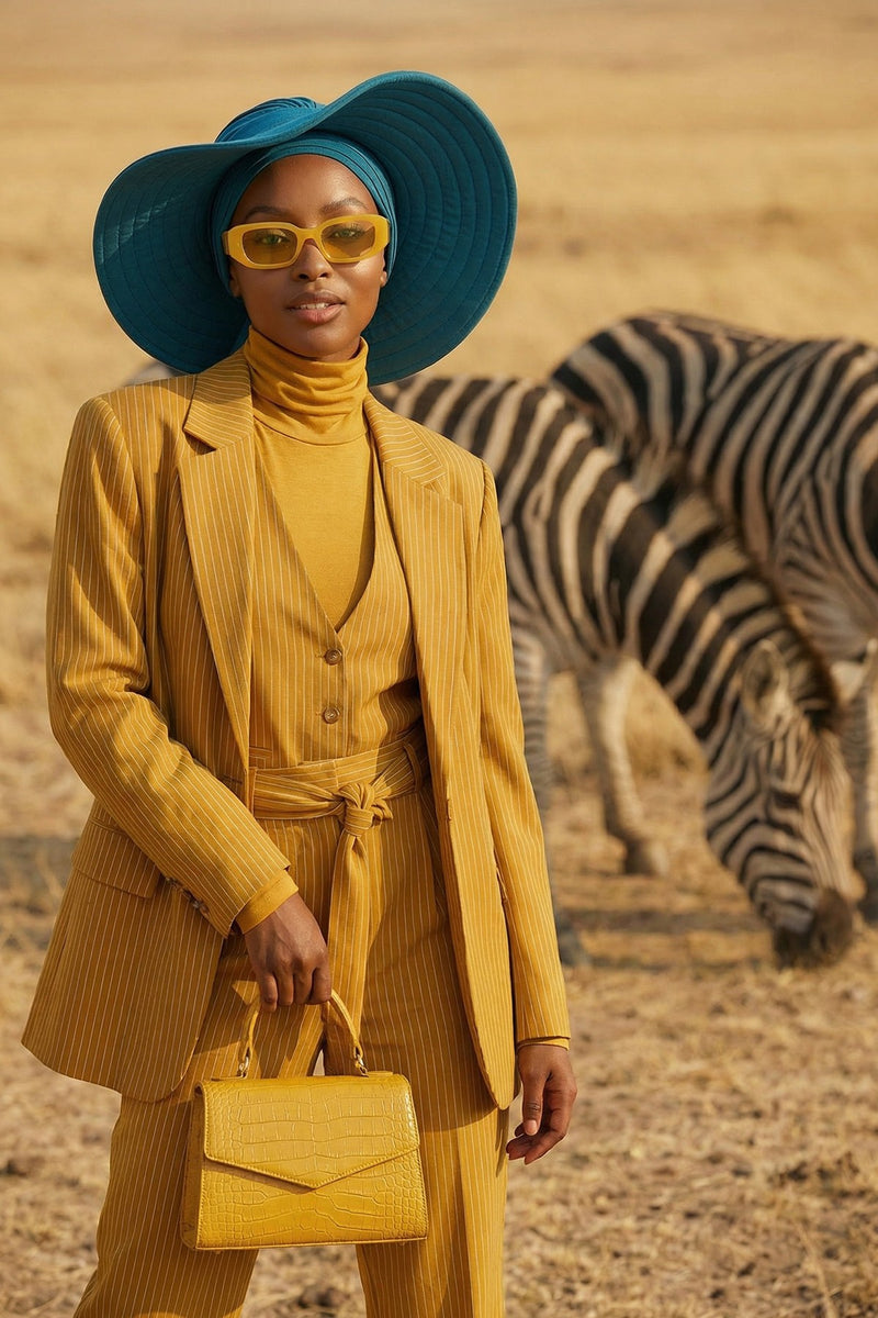 Modest Sun Protective Turban Bonnet with Removable Bow Brim for Women, 2-in-1 Hijab Hat with Removable Brim,S-4