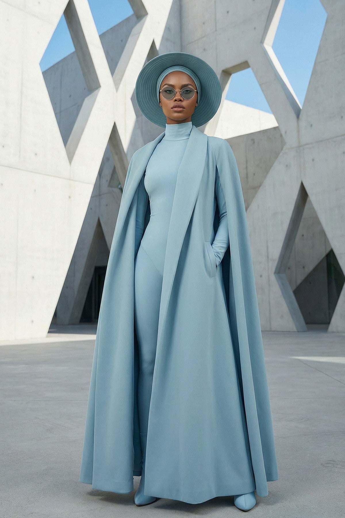 Modest Sun Protective Turban Bonnet with Removable Bow Brim for Women, 2-in-1 Hijab Hat with Removable Brim,S-4 Dark Mint