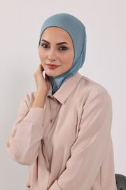 Modest Sun Protective Turban Bonnet with Removable Bow Brim for Women, 2-in-1 Hijab Ninja Cap with Removable Brim,S-5 Dark Mint