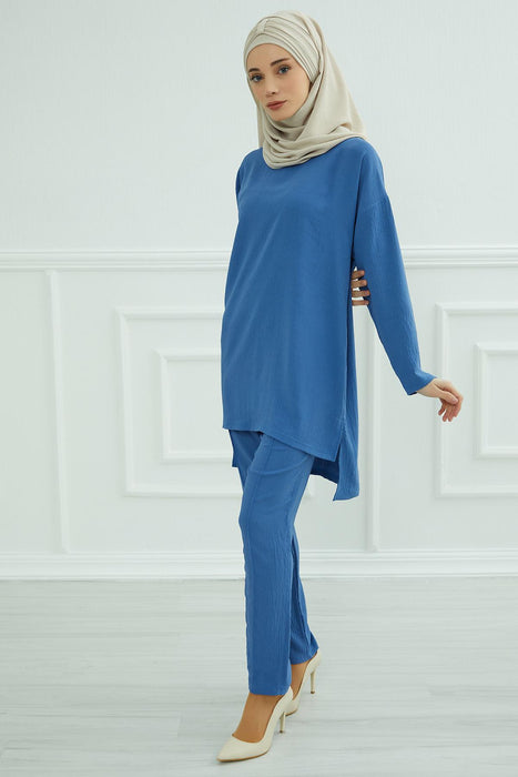 Modest Tunic Top and Pants Set, Long Sleeve Aerobin Tunic Pant Set, Full Cover Lightweight Modest Tunic Tops and Pants,TK-5