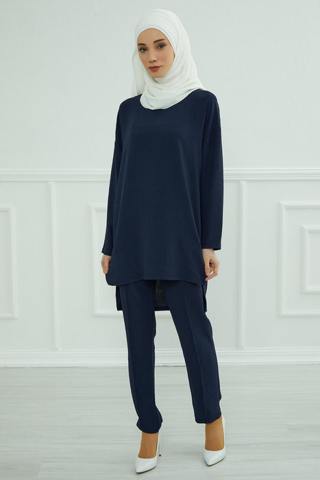 Modest Tunic Top and Pants Set, Long Sleeve Aerobin Tunic Pant Set, Full Cover Lightweight Modest Tunic Tops and Pants,TK-5
