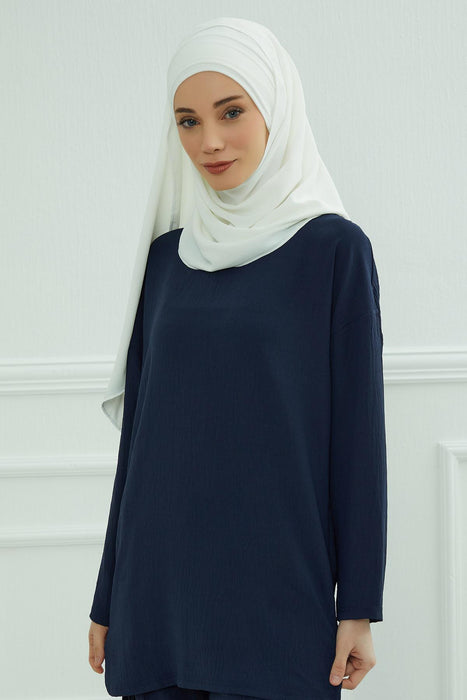 Modest Tunic Top and Pants Set, Long Sleeve Aerobin Tunic Pant Set, Full Cover Lightweight Modest Tunic Tops and Pants,TK-5
