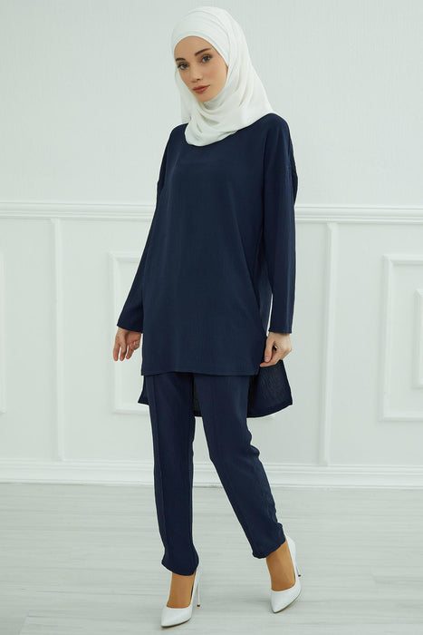 Modest Tunic Top and Pants Set, Long Sleeve Aerobin Tunic Pant Set, Full Cover Lightweight Modest Tunic Tops and Pants,TK-5