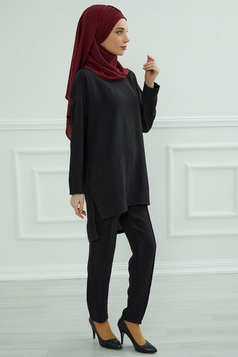 Modest Tunic Top and Pants Set, Long Sleeve Aerobin Tunic Pant Set, Full Cover Lightweight Modest Tunic Tops and Pants,TK-5