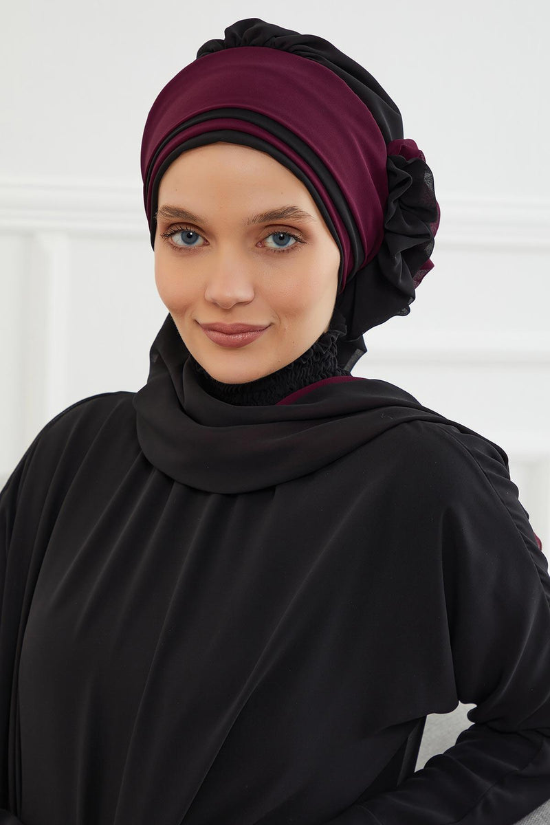 Multicolor Instant Turban Cotton Scarf Head Turbans with Unique Accessories For Women Headwear Stylish Elegant Design,HT-86