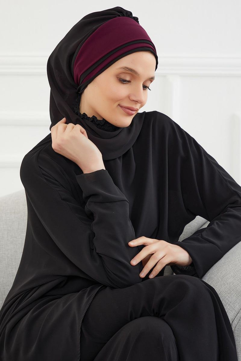 Multicolor Instant Turban Cotton Scarf Head Turbans with Unique Accessories For Women Headwear Stylish Elegant Design,HT-86