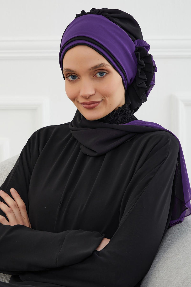 Multicolor Instant Turban Cotton Scarf Head Turbans with Unique Accessories For Women Headwear Stylish Elegant Design,HT-86