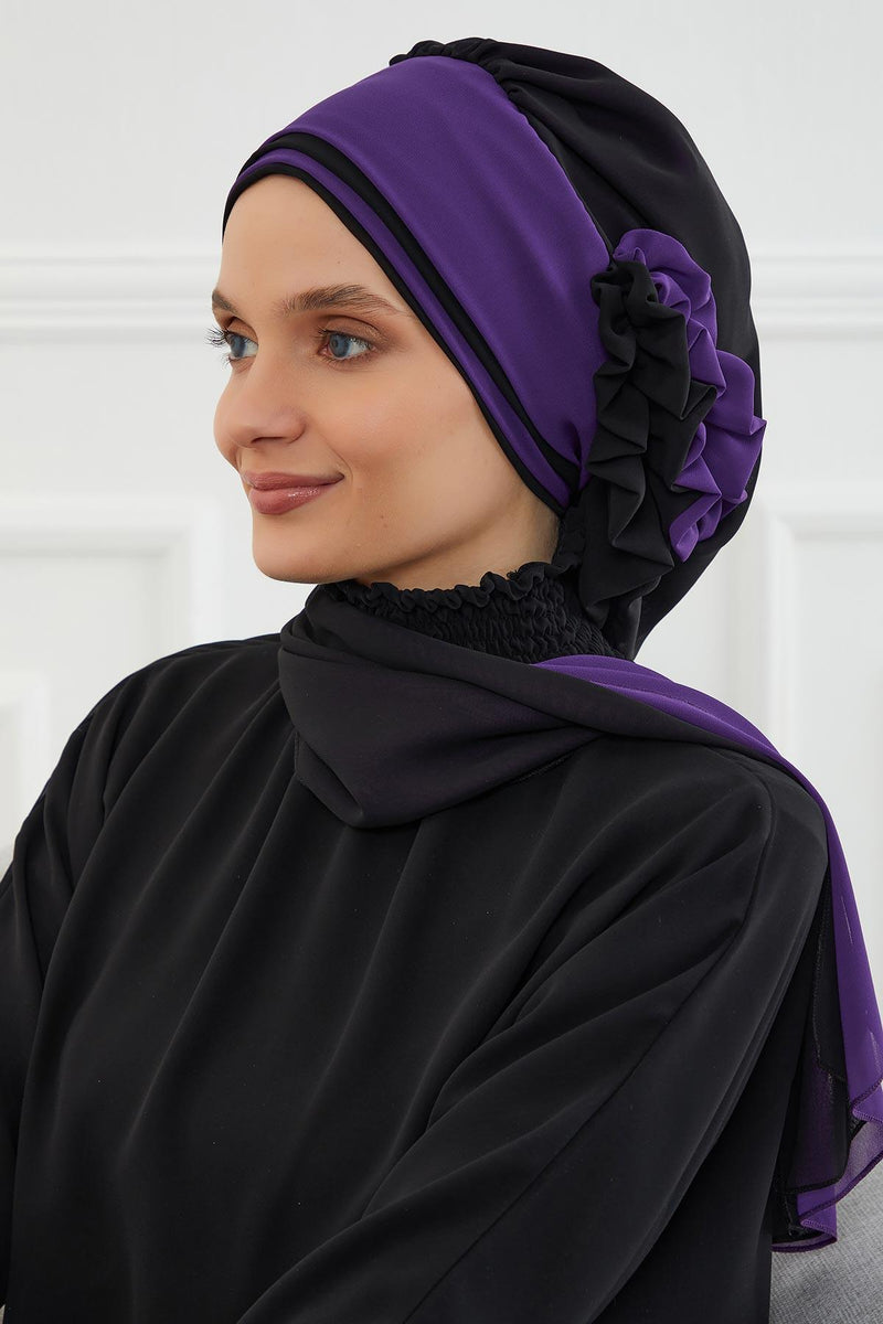 Multicolor Instant Turban Cotton Scarf Head Turbans with Unique Accessories For Women Headwear Stylish Elegant Design,HT-86