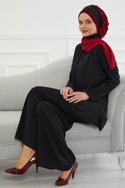 Multicolor Instant Turban Cotton Scarf Head Turbans with Unique Accessories For Women Headwear Stylish Elegant Design,HT-86 Brown - Ivory