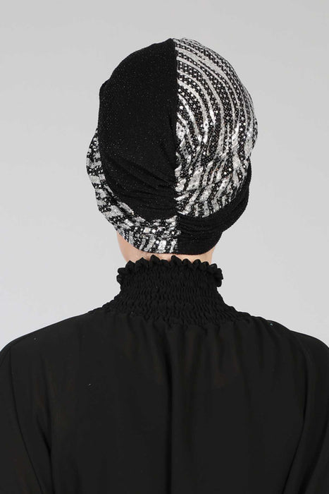 Multicolor Instant Turban Polyester Scarf Head Wrap Lightweight Hat Bonnet Cap for Women,B-9PB1