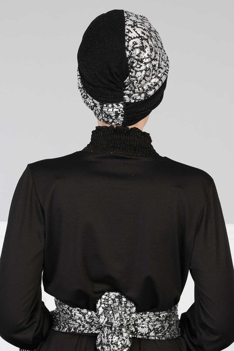 Multicolor Instant Turban Polyester Scarf Head Wrap Lightweight Hat Bonnet Cap for Women,B-9PB1