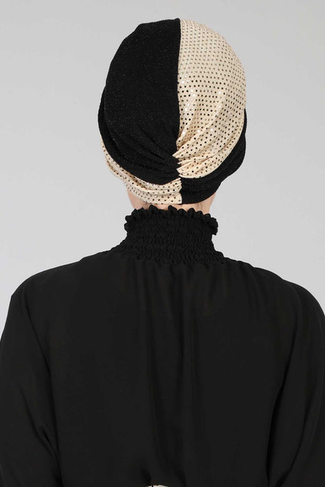 Multicolor Instant Turban Polyester Scarf Head Wrap Lightweight Hat Bonnet Cap for Women,B-9PB1