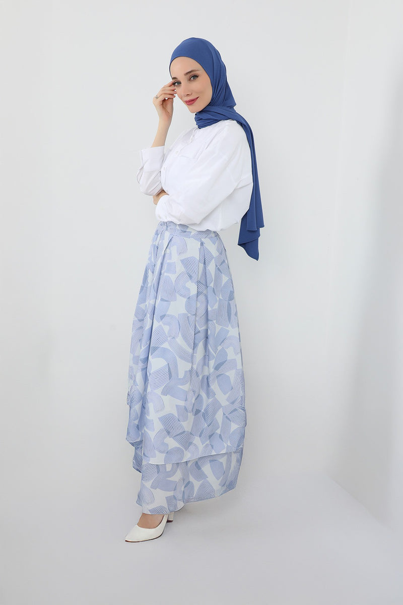 Neck-Covering Practical Jersey Hijab with Built-In Ninja Bonnet, Ready-to-Wear Hijab – Stretch Jersey Design with Integrated Undercap,PS-59