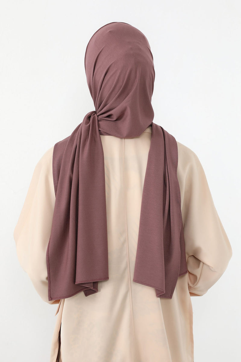 Neck-Covering Practical Jersey Hijab with Built-In Ninja Bonnet, Ready-to-Wear Hijab – Stretch Jersey Design with Integrated Undercap,PS-59
