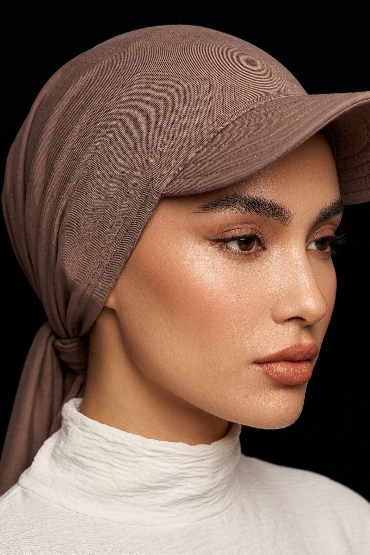 Newsboy Visor Bandana Cover for Elegant Look, Stylish Cotton Women Bandana, Comfortable and Easy Wrap Chemo Headwear Visor Bonnet Cap,B-40