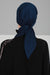 Newsboy Visor Bandana Cover for Elegant Look, Stylish Cotton Women Bandana, Comfortable and Easy Wrap Chemo Headwear Visor Bonnet Cap,B-40 Navy Blue