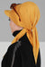 Newsboy Visor Bandana Cover for Elegant Look, Stylish Cotton Women Bandana, Comfortable and Easy Wrap Chemo Headwear Visor Bonnet Cap,B-40 Mustard Yellow