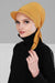Newsboy Visor Bandana Cover for Elegant Look, Stylish Cotton Women Bandana, Comfortable and Easy Wrap Chemo Headwear Visor Bonnet Cap,B-40 Mustard Yellow