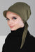 Newsboy Visor Bandana Cover for Elegant Look, Stylish Cotton Women Bandana, Comfortable and Easy Wrap Chemo Headwear Visor Bonnet Cap,B-40 Army Green