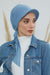 Newsboy Visor Bandana Cover for Elegant Look, Stylish Cotton Women Bandana, Comfortable and Easy Wrap Chemo Headwear Visor Bonnet Cap,B-40 Blue