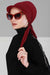 Newsboy Visor Bandana Cover for Elegant Look, Stylish Cotton Women Bandana, Comfortable and Easy Wrap Chemo Headwear Visor Bonnet Cap,B-40 Maroon