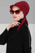 Newsboy Visor Bandana Cover for Elegant Look, Stylish Cotton Women Bandana, Comfortable and Easy Wrap Chemo Headwear Visor Bonnet Cap,B-40 Maroon