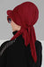 Newsboy Visor Bandana Cover for Elegant Look, Stylish Cotton Women Bandana, Comfortable and Easy Wrap Chemo Headwear Visor Bonnet Cap,B-40 Maroon