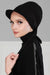 Newsboy Visor Bandana Cover for Elegant Look, Stylish Cotton Women Bandana, Comfortable and Easy Wrap Chemo Headwear Visor Bonnet Cap,B-40 Black