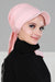 Newsboy Visor Bandana Cover for Elegant Look, Stylish Cotton Women Bandana, Comfortable and Easy Wrap Chemo Headwear Visor Bonnet Cap,B-40 Powder