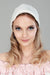 Newsboy Visor Bandana Cover for Elegant Look, Stylish Cotton Women Bandana, Comfortable and Easy Wrap Chemo Headwear Visor Bonnet Cap,B-40 Ivory